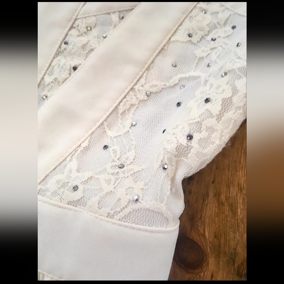 Gorgeous lace cream dress size 8 wedding summer - Picture 4 of 5